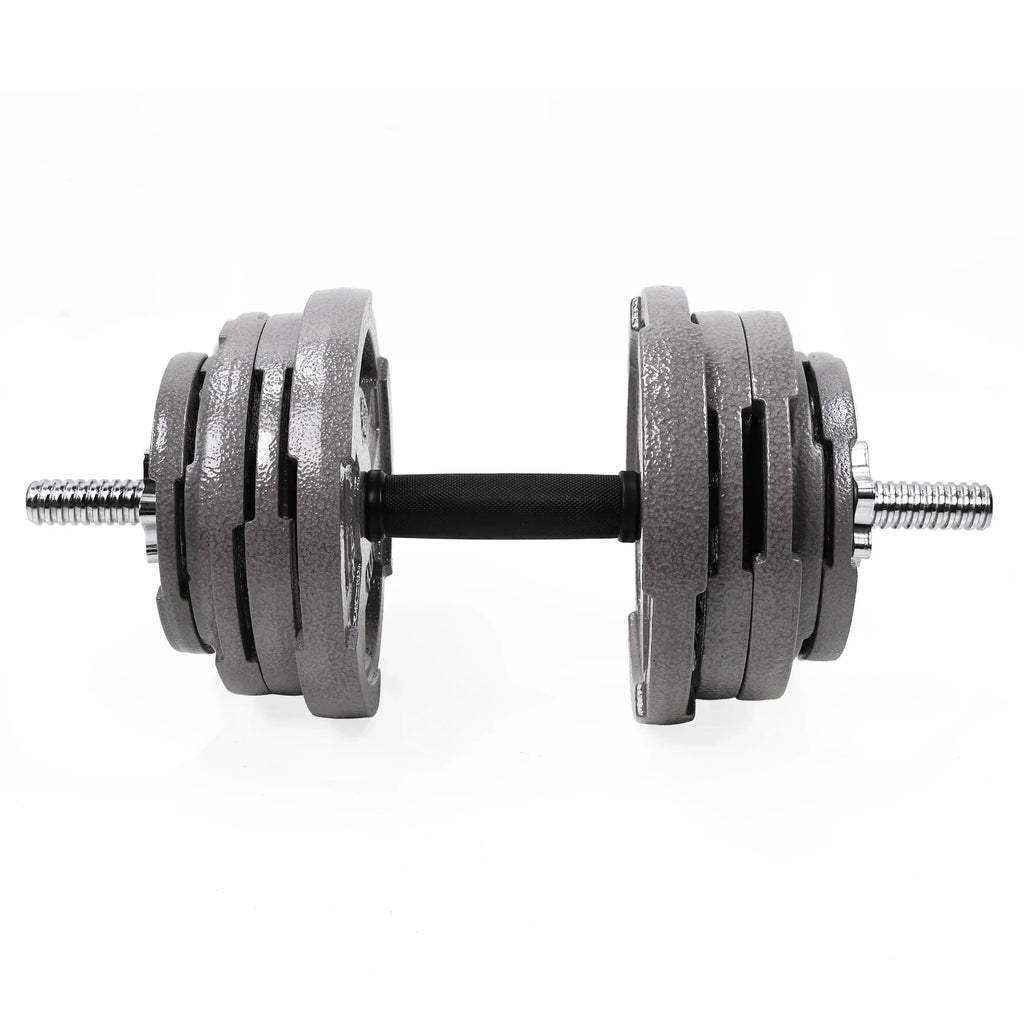 XPRT Fitness 19.5 ” Dumbbell Handles Set - Solid Steel, 1 inch Standard Grip, Spinlock Collars – Standard Weight Plates Handles for Home Gym Workouts, Bodybuilding, Strength Training – Rubber Handles