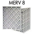 16x16x1 MERV 8 Pleated Air Filter 6PK | 15.5x15.5x.75 - Actual Size