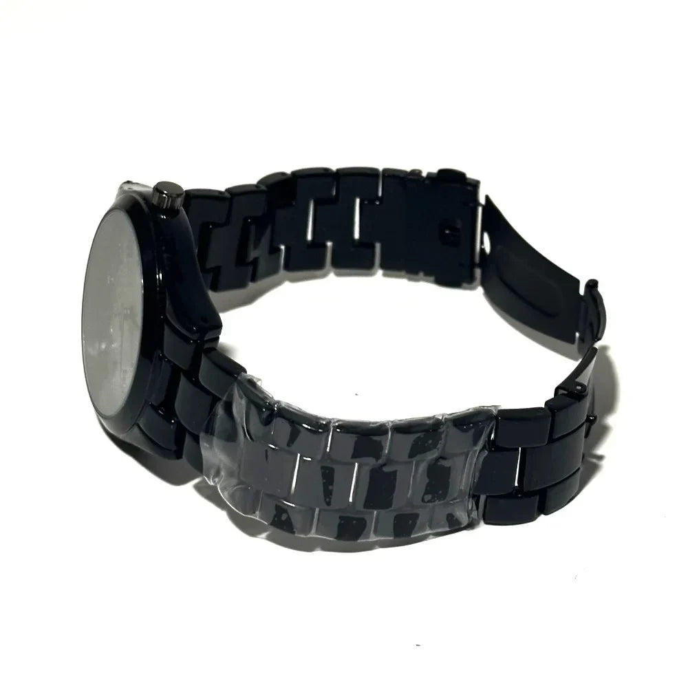 Like New - Timothy Stone Charme Ceramic Black Faux Ceramic Watch *See Description*