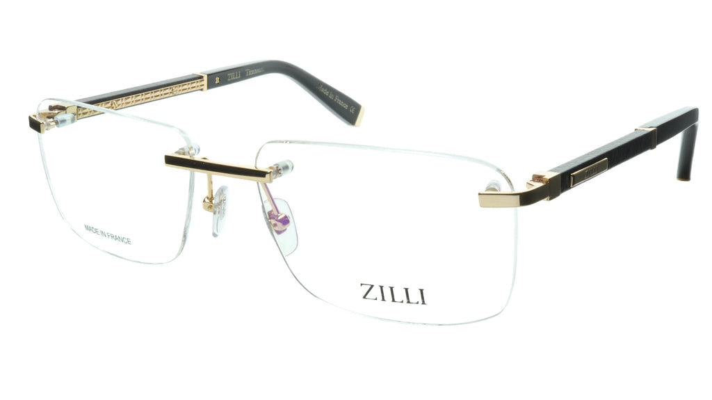 ZILLI Rimless Eyewear Made with Real Leather and High Quality Titanium