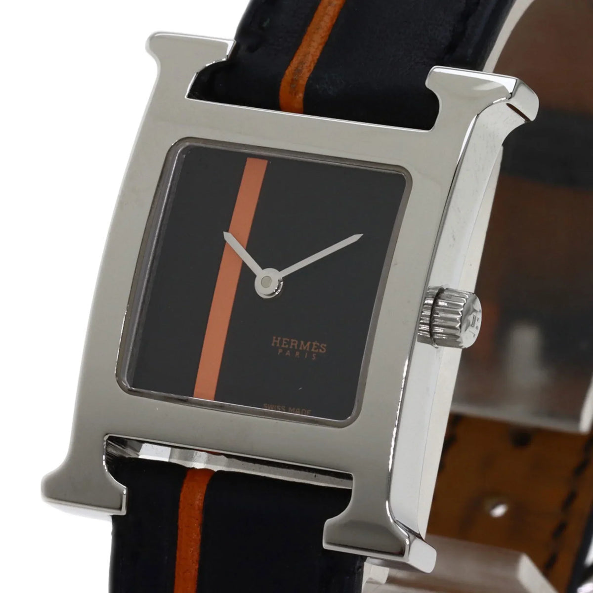 Pre-Owned Hermes HH1.210 H Watch Wristwatch Stainless Steel/Leather Women's HERMES (Good)
