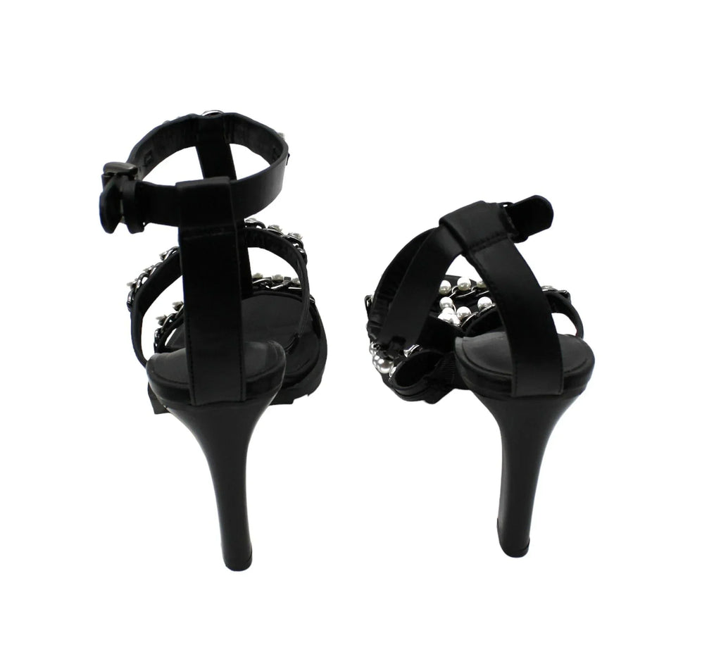 Karl Lagerfeld Paris Women's Midge T-Strap Embellished Dress Sandals (Size 10 US )