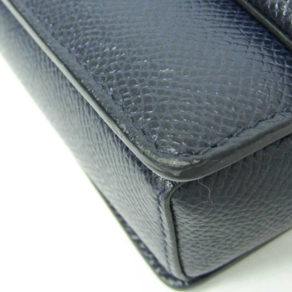 Pre-Owned Salvatore Ferragamo Vara AU-21 0011 Women's Leather Shoulder Bag Navy (Good)