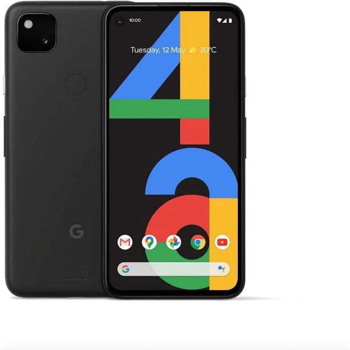 Pre-Owned Google Pixel 4a Smartphone, Fully Unlocked,128 GB Storage + 6 GB RAM, Just Black (Refurbished: Good)