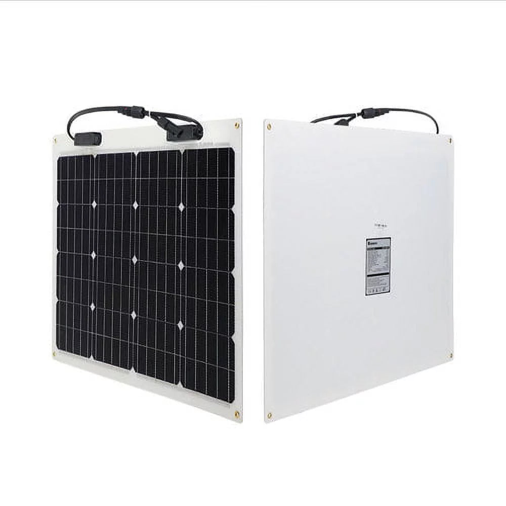 Renogy Flexible Solar Panel 50 Watt 12 Volt Monocrystalline Flexible Bendable Mono Off-Grid Charger for Marine RV Cabin Van Car Uneven Surfaces