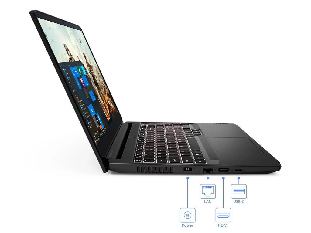 Lenovo IdeaPad 3i Gaming Laptop, 15.6" 120Hz FHD Display, Intel Core i7-11370H Upto 4.8GHz, 16GB RAM, 256GB NVMe SSD + 1TB HDD, NVIDIA GeForce RTX 3050 Ti, HDMI, Wi-Fi, Bluetooth, Windows 10 Pro