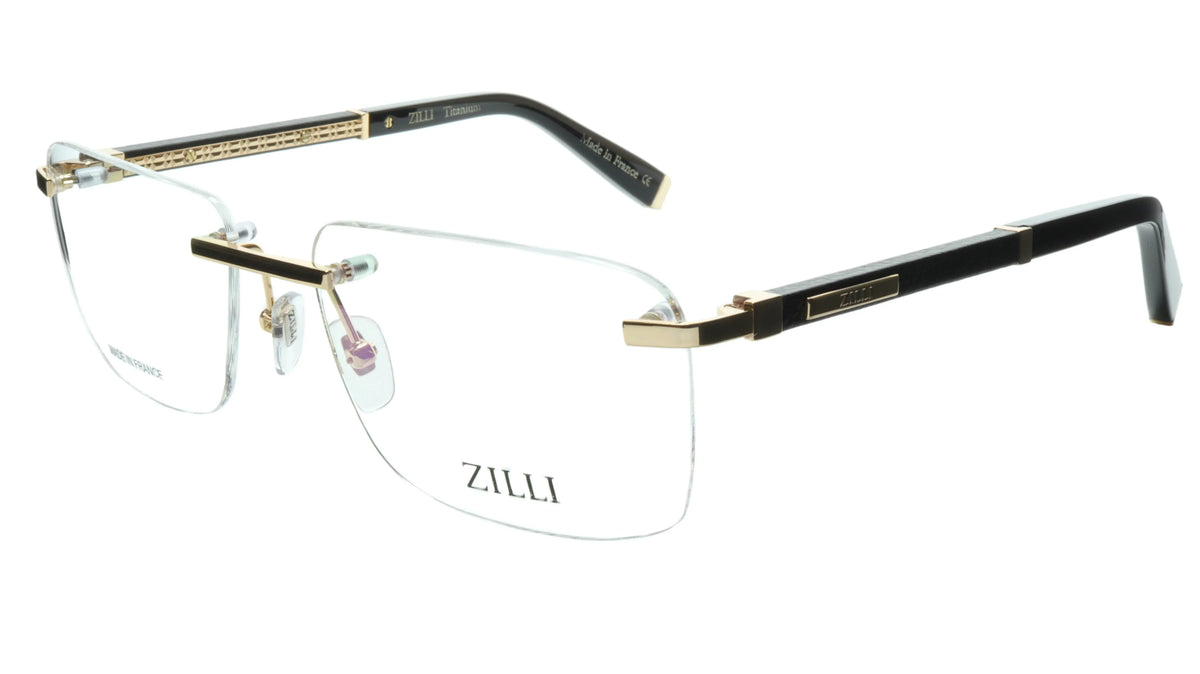 ZILLI Rimless Eyewear Made with Real Leather and High Quality Titanium
