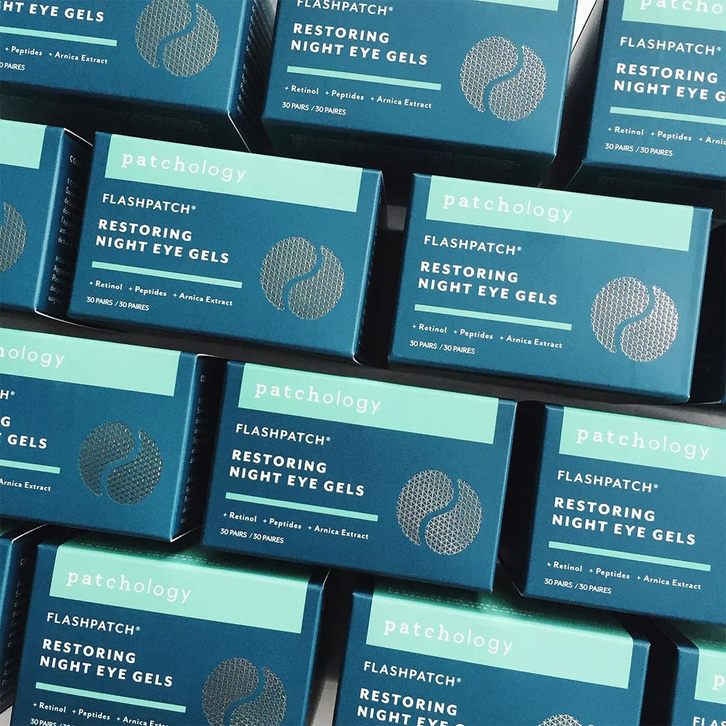 Patchology FlashPatch Restoring Night Under Eye Gels Eye Masks, 30 Count