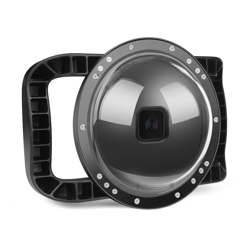 Waterproof Dome Port Case for  9 Black and  10SHOOT XTGP559, Dual Handle, 45m Waterproof, 180° Wide Angle