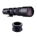 Aibecy 500mm F/8.0-32 Multi Coated Super Telephoto Lens Manual Zoom + T-Mount to NEX E-Mount Adapter Ring Kit Replacement for Sony A9 A7 A7R A7S A5000 A6000 A6500 NEX-7 NEX-5 NEX-6 Cameras