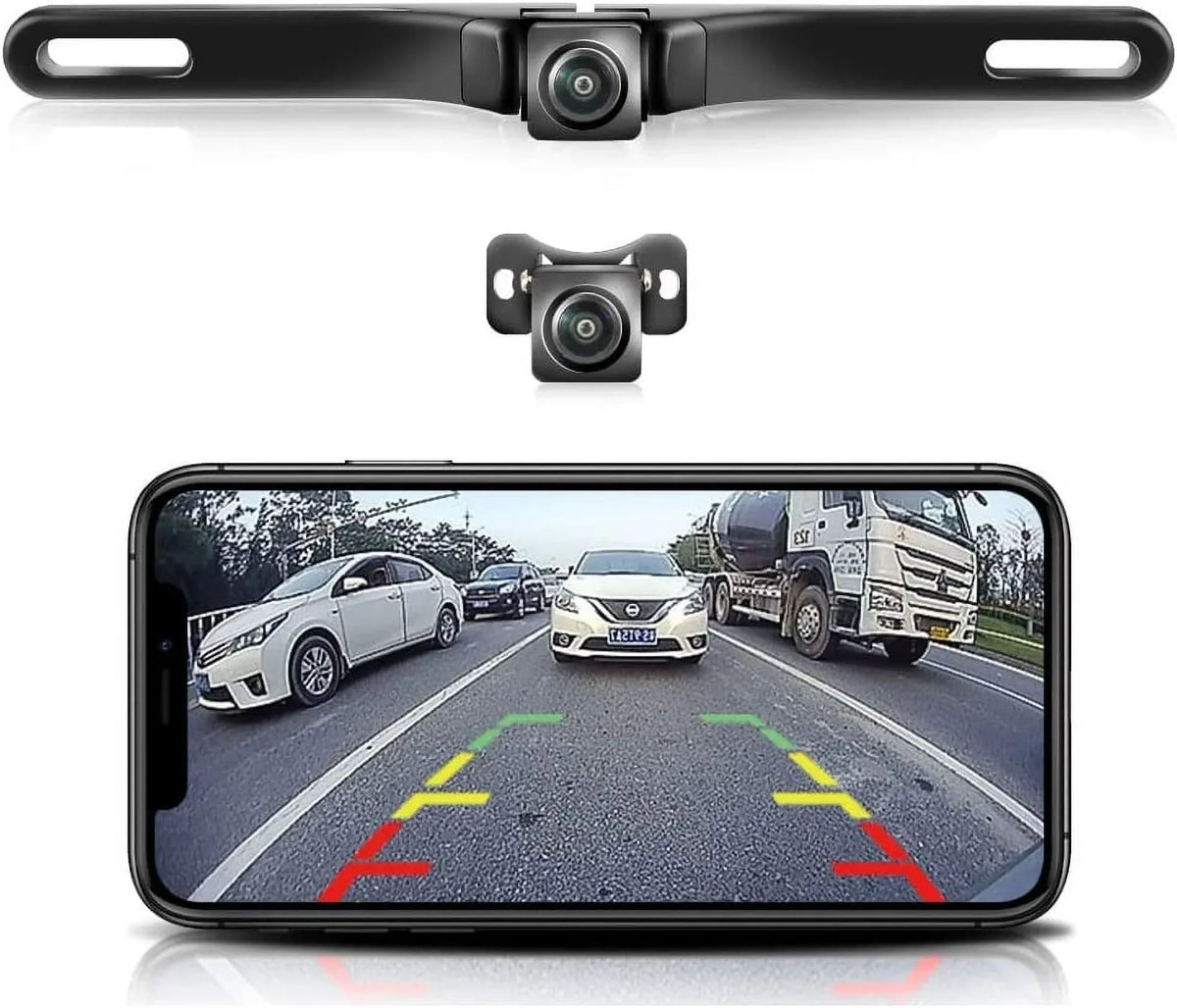 Car Backup Camera, GreenYi 5G 720P HD Car License Plate Rear/Front View Reverse Camera for iPhone iPad