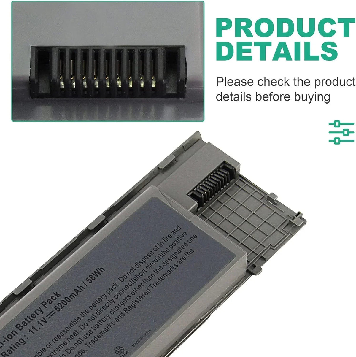 Fancy Buying Laptop y for Dell Latitude D620 D630 D630C D630N D631 D640 PC764, JD634, 312-0383, 451-10298 P/N's: