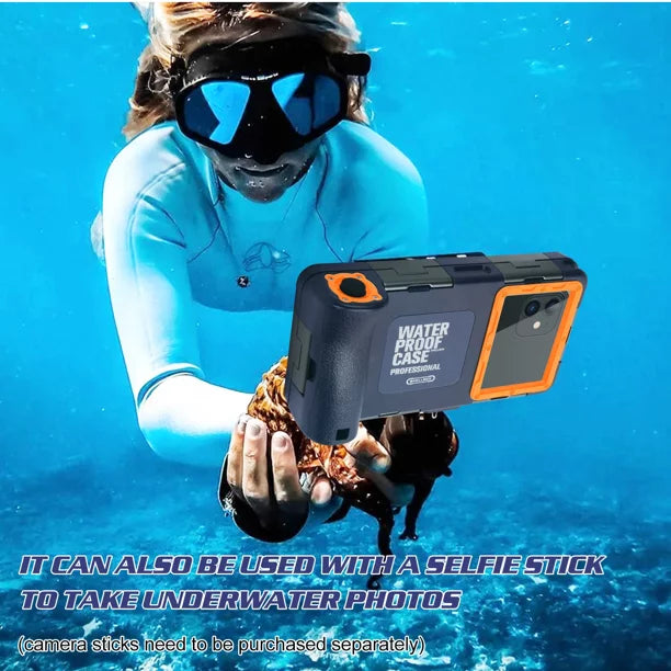 UrbanX Professional [15m/50ft] Swimming Diving Surfing Snorkeling Photo Video Waterproof Protective Case Underwater Housing for ZTE Blade A7 Vita And all Phones Up to 6.9 Inch LCD with Lanyard