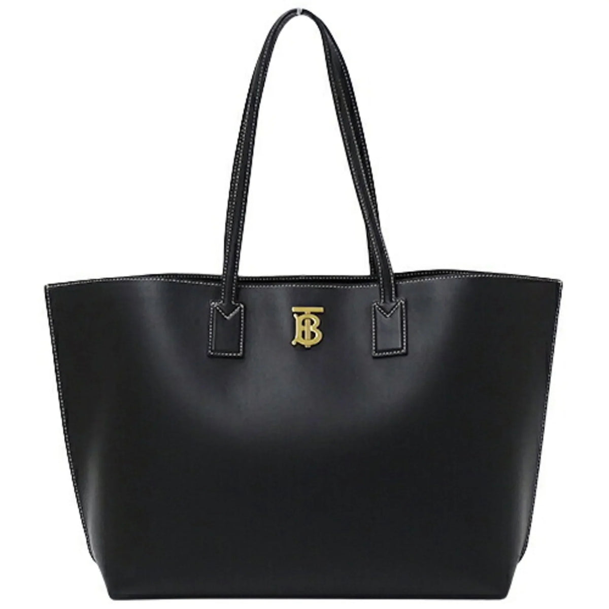 Pre-Owned Burberry BURBERRY bag ladies tote shoulder leather black 8052726 (Good)