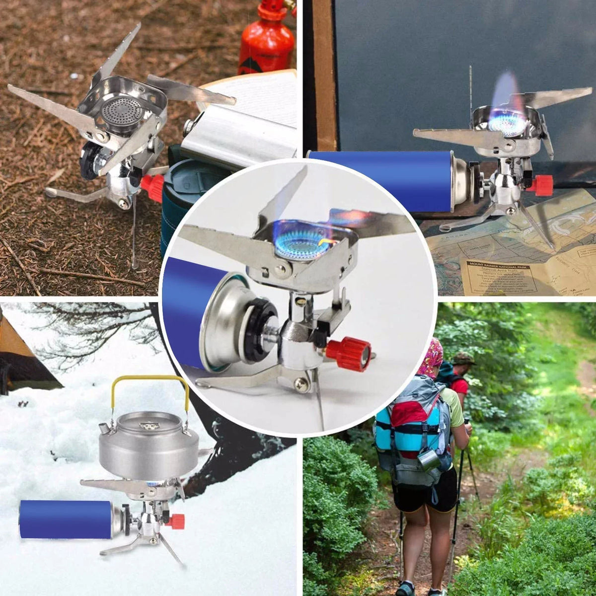 Clearance On Sale 4000w Foldable Outdoor Camping Stove Mini Picnic Camp Gas Burner Cooking Tool